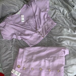 Lavender Top and Skirt Set